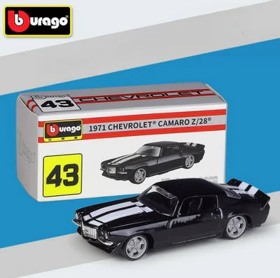 Official Bburago 43 1971 Chevrolet Camaro Z/28 | 1:64 Diecast Scale Model
